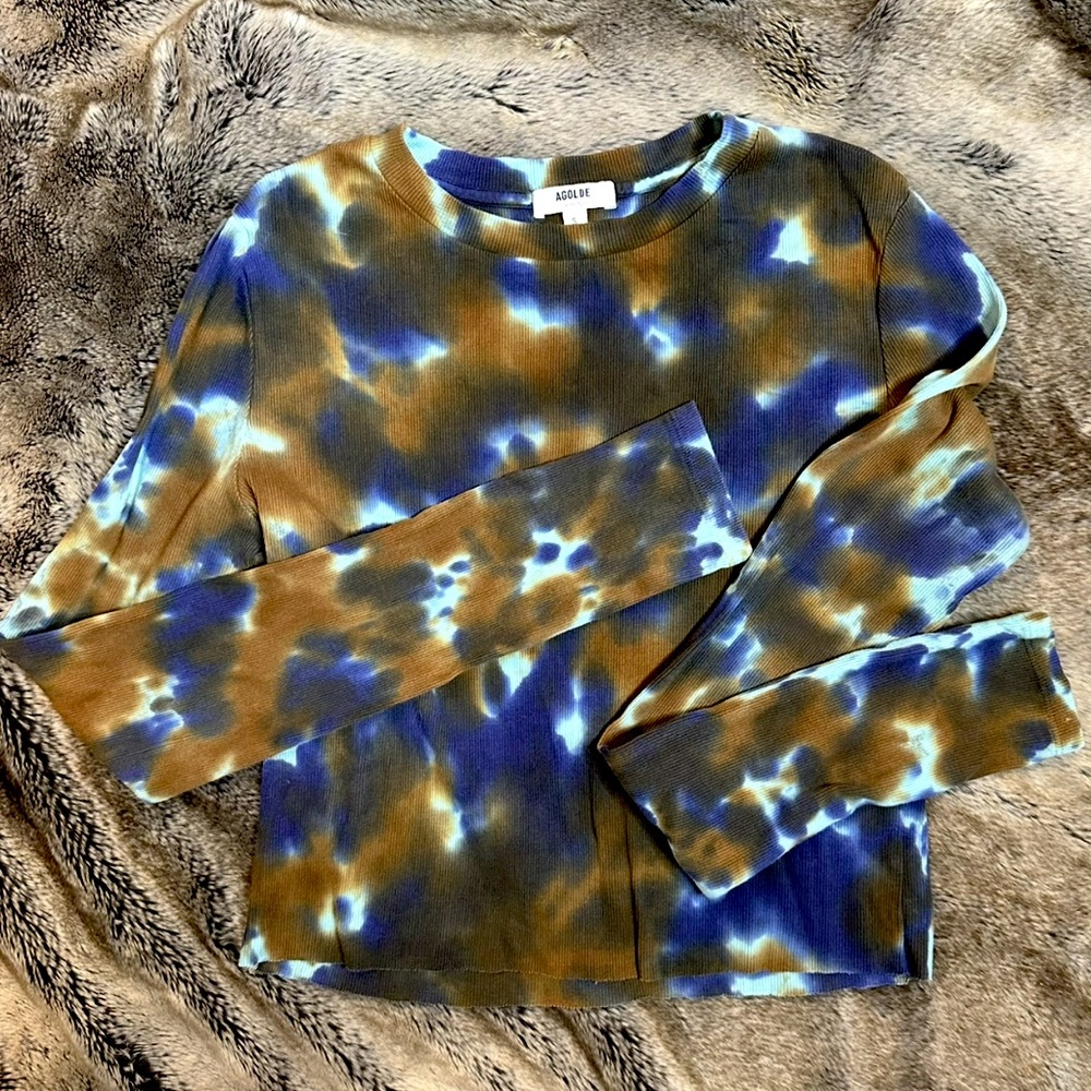 AGOLDE Tie-Dye Long Sleeve Top SMALL